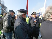 Coordinated one-day strike involving Air France pilots, cabin crew and ground staff at Roissy Charles-de-Gaulle airport in Roissy-en-France,...