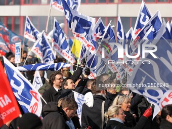 Coordinated one-day strike involving Air France pilots, cabin crew and ground staff at Roissy Charles-de-Gaulle airport in Roissy-en-France,...