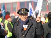 Coordinated one-day strike involving Air France pilots, cabin crew and ground staff at Roissy Charles-de-Gaulle airport in Roissy-en-France,...