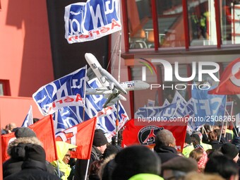 Coordinated one-day strike involving Air France pilots, cabin crew and ground staff at Roissy Charles-de-Gaulle airport in Roissy-en-France,...