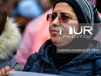 Logistic and transport workers from COBAS union organized a protest against the so-called "jobs-act" law in Rome, Italy on Saturday, Februar...