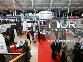 People visit the "Paris pour l'emploi" (Paris for Employment) recruitment forum on March 6, 2018, at the Grande Halle de La Villette in Pari...