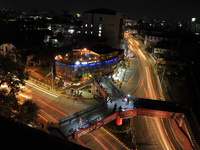 Street vendors over the bridge awating for customer at Kathmandu, Nepal on Friday, March 10, 2018. (