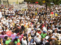 Municipal teachers protest in the city hall of Sao Paulo, Brazil, on 16 March 2018 against a bill that increases the social security discoun...