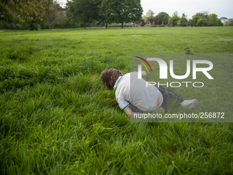 Robin seven years old in brokwell park in London.
Robin has been diagnosed autism spectrum disorder since he was three year old. (