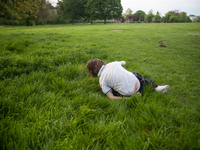 Robin seven years old in brokwell park in London.
Robin has been diagnosed autism spectrum disorder since he was three year old. (