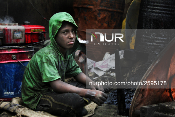 Child labor is common sight in Dhaka, Bangladesh, on 4 April 2018. According to a statistics report 2015 in Bangladesh there are 3.5 million...