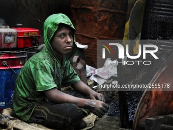 Child labor is common sight in Dhaka, Bangladesh, on 4 April 2018. According to a statistics report 2015 in Bangladesh there are 3.5 million...