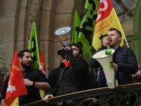 The Railway Unions gathered for an Genarla Asembly and a quick demonstration in Gare de Lyon, Paris on 09 April 2018 against the reform of t...