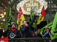 The Railway Unions gathered for an Genarla Asembly and a quick demonstration in Gare de Lyon, Paris on 09 April 2018 against the reform of t...