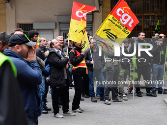 The Railway Unions gathered for an Genarla Asembly and a quick demonstration in Gare de Lyon, Paris on 09 April 2018 against the reform of t...