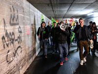 The Railway Unions gathered for an Genarla Asembly and a quick demonstration in Gare de Lyon, Paris on 09 April 2018 against the reform of t...