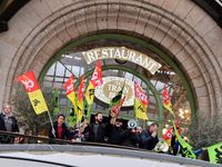 The Railway Unions gathered for an Genarla Asembly and a quick demonstration in Gare de Lyon, Paris on 09 April 2018 against the reform of t...