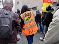 The Railway Unions gathered for an Genarla Asembly and a quick demonstration in Gare de Lyon, Paris on 09 April 2018 against the reform of t...