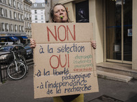  Students demonstrating against the Vidal Law, the reform of the baccalaureate and the selection at the entrance of the universities, on Apr...