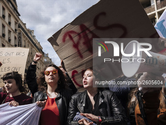  Students demonstrating against the Vidal Law, the reform of the baccalaureate and the selection at the entrance of the universities, on Apr...