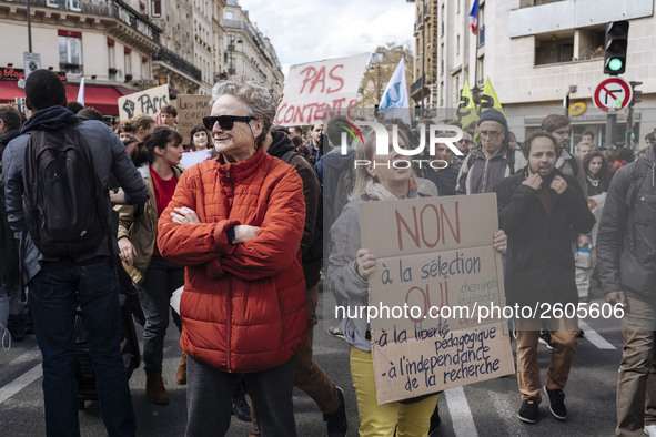  Students demonstrating against the Vidal Law, the reform of the baccalaureate and the selection at the entrance of the universities, on Apr...