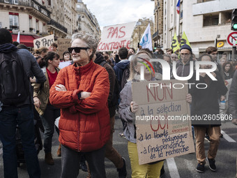  Students demonstrating against the Vidal Law, the reform of the baccalaureate and the selection at the entrance of the universities, on Apr...