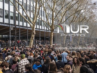  Students demonstrating against the Vidal Law, the reform of the baccalaureate and the selection at the entrance of the universities, on Apr...