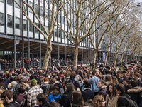  Students demonstrating against the Vidal Law, the reform of the baccalaureate and the selection at the entrance of the universities, on Apr...