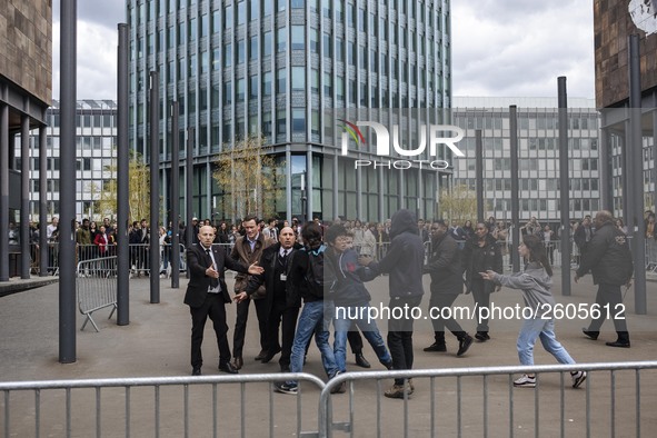  Students demonstrating against the Vidal Law, the reform of the baccalaureate and the selection at the entrance of the universities, on Apr...