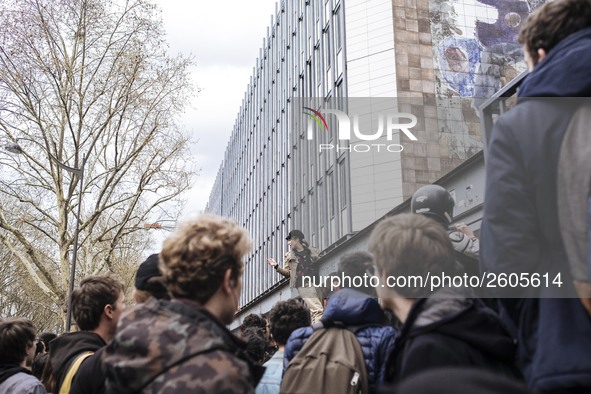  Students demonstrating against the Vidal Law, the reform of the baccalaureate and the selection at the entrance of the universities, on Apr...