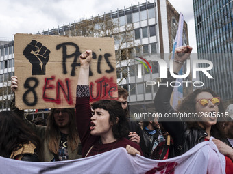  Students demonstrating against the Vidal Law, the reform of the baccalaureate and the selection at the entrance of the universities, on Apr...