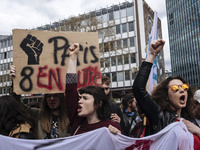  Students demonstrating against the Vidal Law, the reform of the baccalaureate and the selection at the entrance of the universities, on Apr...