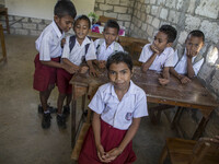 Kupang, East Nusa Tenggara, Indonesia, April 24th 2018 : Portrait Education at Basic School Kuasaet, Maulafa, Kupang, East Nusa Tenggara. Ed...