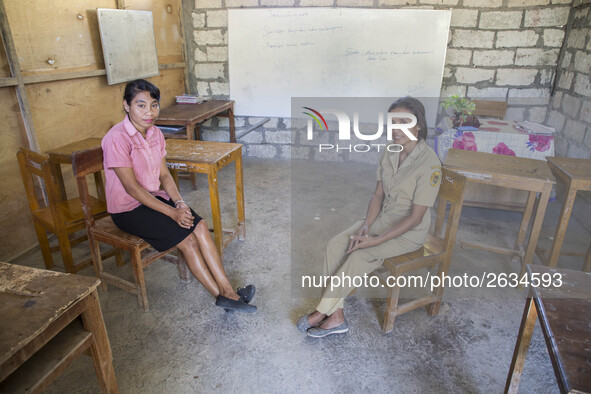 Kupang, East Nusa Tenggara, Indonesia, April 24th 2018 : Portrait Education at Basic School Kuasaet, Maulafa, Kupang, East Nusa Tenggara. Ed...