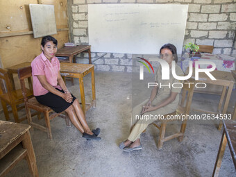 Kupang, East Nusa Tenggara, Indonesia, April 24th 2018 : Portrait Education at Basic School Kuasaet, Maulafa, Kupang, East Nusa Tenggara. Ed...