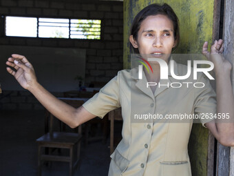 Kupang, East Nusa Tenggara, Indonesia, April 24th 2018 : Portrait Education at Basic School Kuasaet, Maulafa, Kupang, East Nusa Tenggara. Ed...