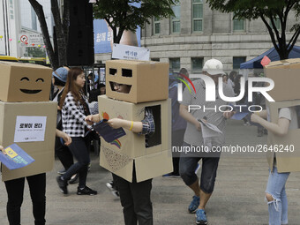 May 1, 2018-Seoul, South Korea-A Twenty thousand members of the Korean Confederation of Trade Unions May Day rally against the government la...