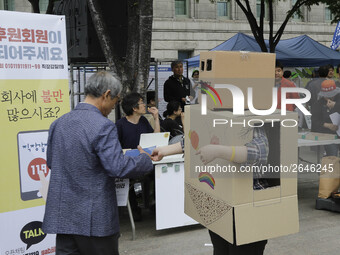 May 1, 2018-Seoul, South Korea-A Twenty thousand members of the Korean Confederation of Trade Unions May Day rally against the government la...