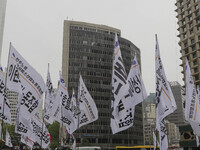 May 1, 2018-Seoul, South Korea-A Twenty thousand members of the Korean Confederation of Trade Unions May Day rally against the government la...