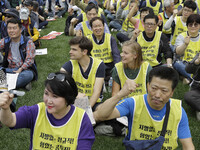 May 1, 2018-Seoul, South Korea-A Twenty thousand members of the Korean Confederation of Trade Unions May Day rally against the government la...