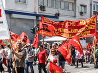 Protesters shout slogans during a rally commemorating May Day in Athens, Greece May 1, 2018. (