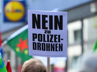 Protesters with sign agaisnt the PAG. Several thousands followed the invitation of the trade unions such as IG Metall, Verdi, GEW and others...