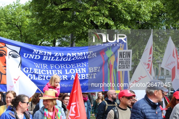 Several thousands followed the invitation of the trade unions such as IG Metall, Verdi, GEW and others to protest at the international worke...