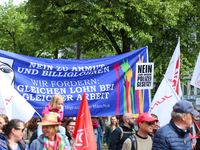 Several thousands followed the invitation of the trade unions such as IG Metall, Verdi, GEW and others to protest at the international worke...