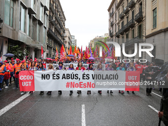 demostration of the first of May, on 1th May 2018 in Barcelona, Spain. 
 -- (