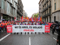 demostration of the first of May, on 1th May 2018 in Barcelona, Spain. 
 -- (