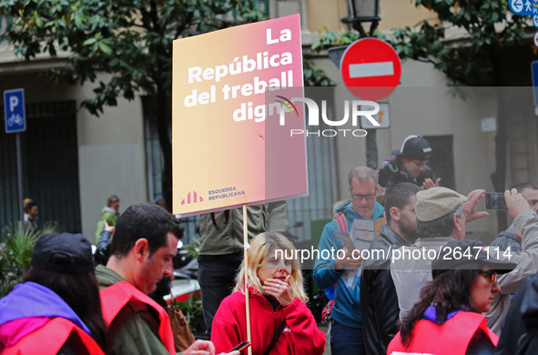 demostration of the first of May, on 1th May 2018 in Barcelona, Spain. 
 -- 