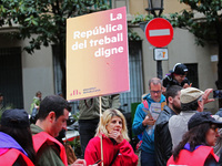 demostration of the first of May, on 1th May 2018 in Barcelona, Spain. 
 -- (