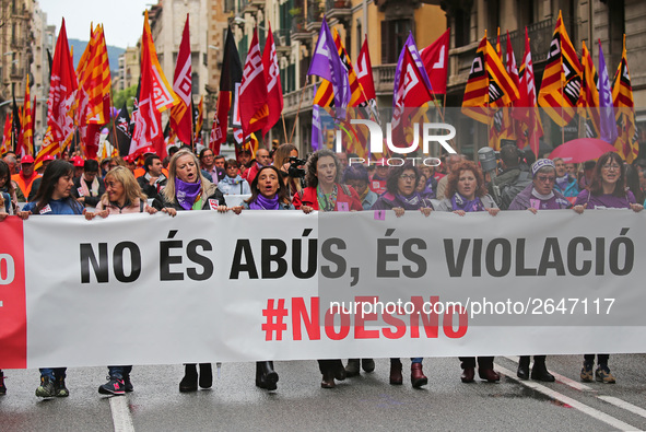 demostration of the first of May, on 1th May 2018 in Barcelona, Spain. 
 -- 