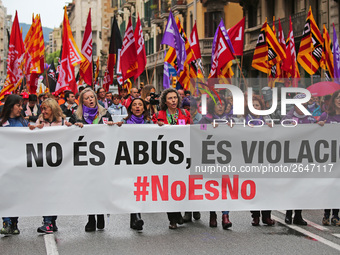 demostration of the first of May, on 1th May 2018 in Barcelona, Spain. 
 -- (