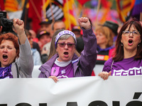 demostration of the first of May, on 1th May 2018 in Barcelona, Spain. 
 -- (