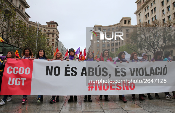 demostration of the first of May, on 1th May 2018 in Barcelona, Spain. 
 -- 