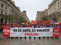 demostration of the first of May, on 1th May 2018 in Barcelona, Spain. 
 -- (