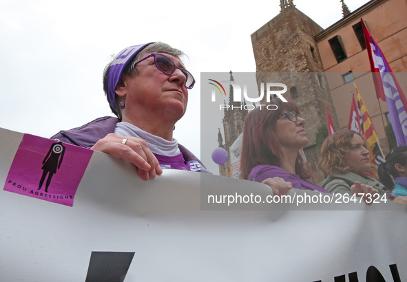 Demostration of the first of May, on 1th May 2018 in Barcelona, Spain.  